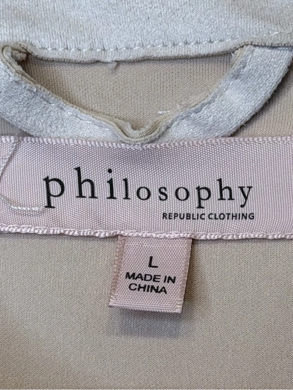 Philosophy | Anthro Faux Leather Butter Soft Tan Utility Jacket Relaxed Shacket - Picture 11 of 14